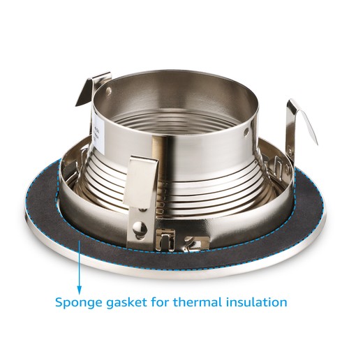 4 Inch Recessed Can Light Trim with Satin Nickel Metal Step Baffle, Pack of 12 - Picture 5 of 7
