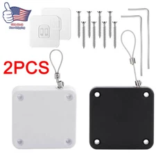 2Colors Multifunctional Punch-Free w/ Drawstring Door Closer Automatic Sensor 2X