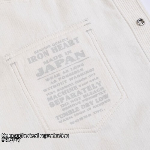 IRON HEART IHSH-398 Corduroy Western Shirt Off-white MADE IN JAPAN - Picture 15 of 19