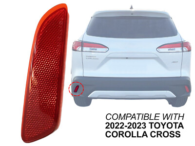 ジローラモ For Rear Bumper Reflector 2022 2023 Toyota Corolla Cross Driver