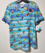 Looney Tunes Ethical fabric Performance Stretch Scrub Medium wPockets NWT Tweety