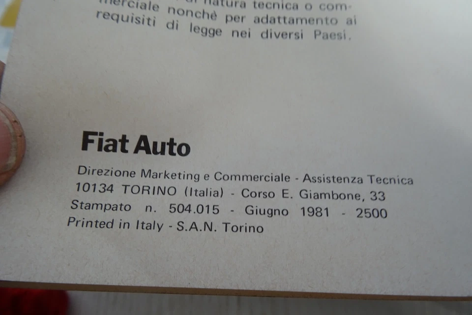 manuale dati tecnici Lancia HPExecutive Lancia Beta coupè - Immagine 3 di 4