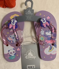 Disney Minnie Mouse Toddler Girls Water Beach Flip Flops Slippers Size 9/10 New