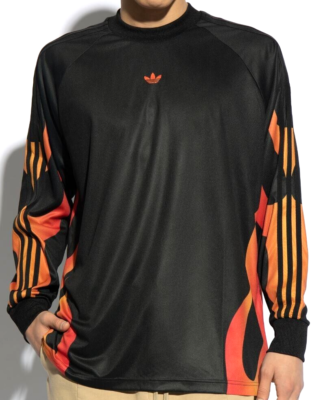 NEW MENS ADIDAS ORIGINALS TREFOIL FLAMES 3 STRIPES SHIRT ~SIZE