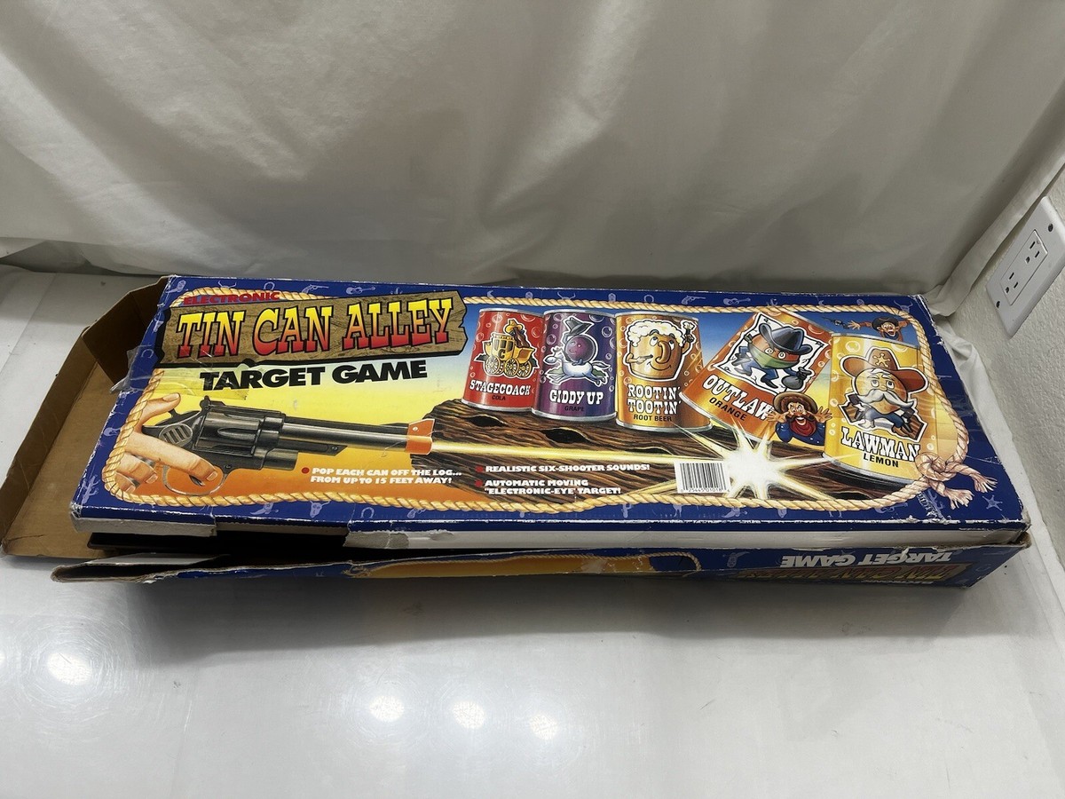 Vtg 1992 Vision Toys Inc. Electronic Tin Can Alley Target Game w