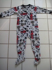Boys Size 4t Fleece Footed Pajamas Pjs Carters Cars Trucks Vehicles