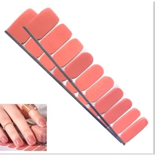 Jaysea Nails Real Polish Strips Color Coral Beige Street Nail Art Wraps, B4G1!