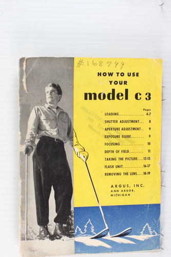 Argus Model C3 Instruction Book- 24 Pages - Picture 1 of 1