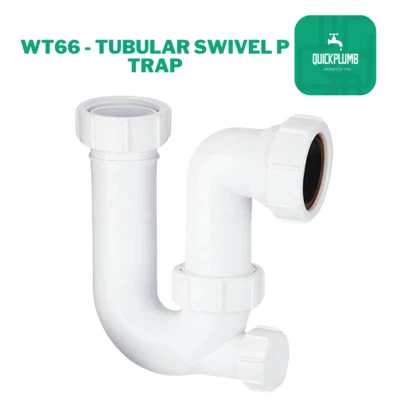 Polypipe WT66 - Rohrwirbel P Falle Reinigungsöse 40 mm mit 75 mm Dichtung - weiß