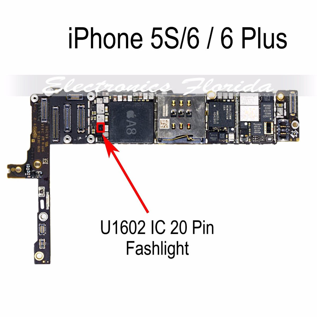 IC U1602 Camera Flashlight Control 64A1 20 Pin for iPhone 5S/6/6