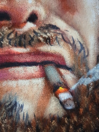The Outlaw Josey Wales, Eastwood di Argo, dimensioni 18x24, olio su velluto nero A636 - Foto 7 di 13