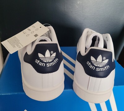 Size 10 - adidas Stan Smith Primegreen White Collegiate Navy W for