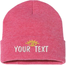 Custom Embroidery Beanie Personalized Embroidered Beanie Knit Cap w/Cuff