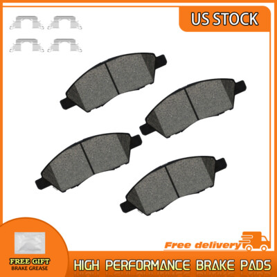 Front Ceramic Brake Pads W/Hardware for 2015-2019 Nissan Micra Versa Note Versa
