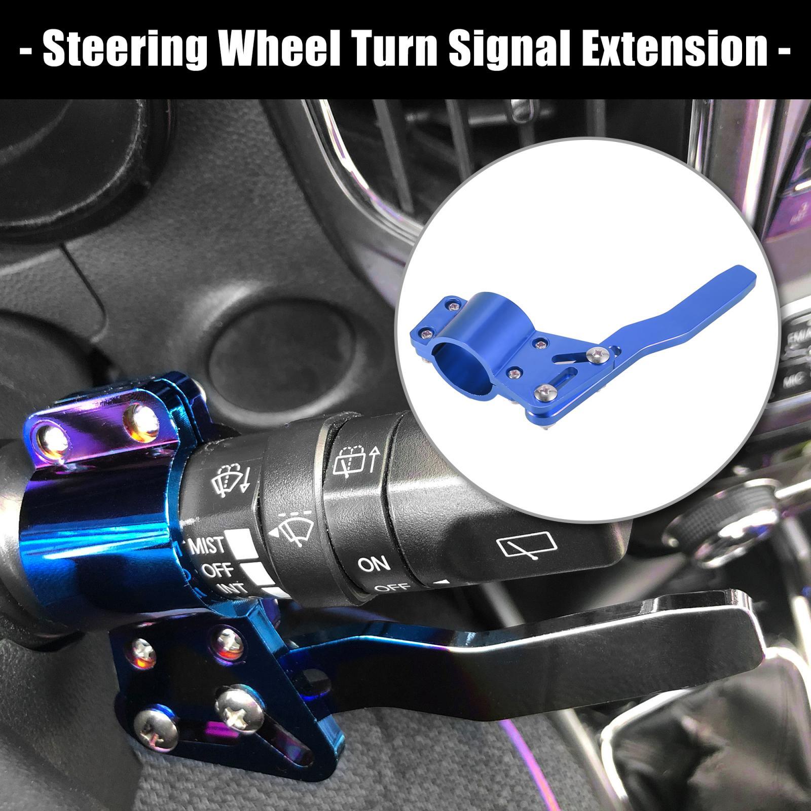 Blue Car Turn Signal Steering Wheel Extension Turn Rod Position Up Kit