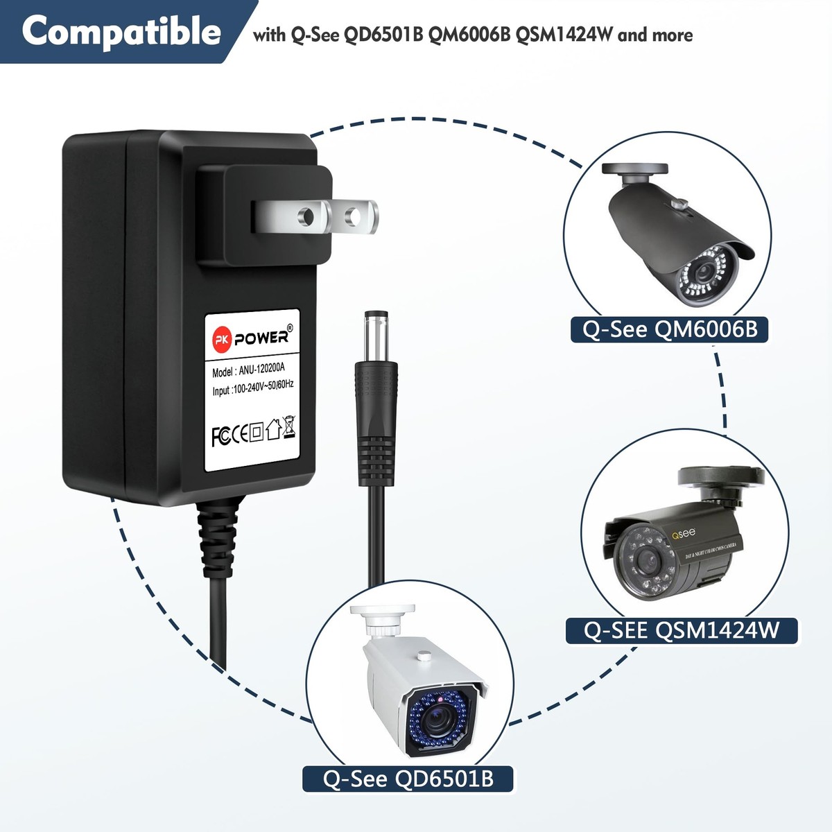 Power Adapter Qsm1424w Power Supply Q See Qt5682 Power Supply