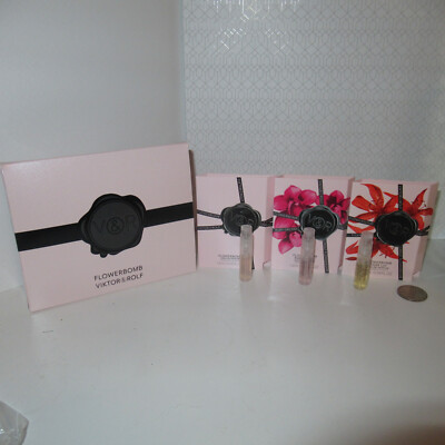 NEW 3 VIKTOR & ROLF Flowerbomb Ruby Orchid TIGER LILY Parfum EDP 1.2ml Set
