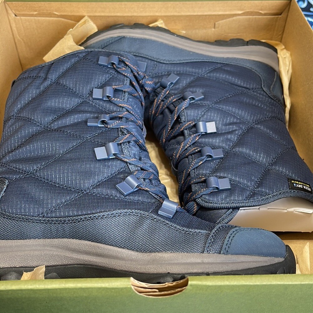 Stivali Keen stivali donna Terradora taglia 5 stringati blu notte NUOVI #E698