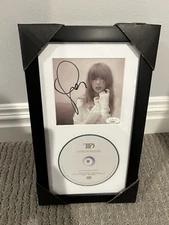 Taylor Swift Signed Tortured Poets CD Insert JSA Certified Autograph Framed Auto