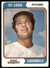1974 TOPPS SONNY SIEBERT ST. LOUIS CARDINALS #548