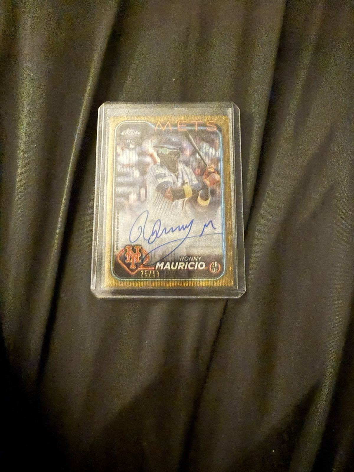 2024 Topps Chrome - Rookie Auto #RA-RM Ronny Mauricio Gold /50 (RC) NY Mets