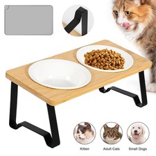 15°- Haustier Dual Futternapf Fressnapf Katzennapf schräge mit Erhöhter Ständer