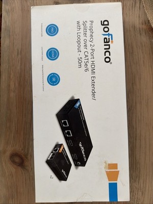 gofanco 1080p 1x2 HDMI Extender Splitter Over CAT5e/6/7 Ethernet Cable