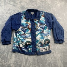 Vintage 90s Lavon Petites WindBreaker Womens Petite Small Nautical Colorful