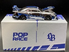 Pop Race Nissan Silvia S15 Lbwk Super Silhouette Chrome Blue Canada Diecast Expo Pop Race Nissan Silvia S15 Lbwk Super Silhouette Chrome Blue Canada Diecast Expo
