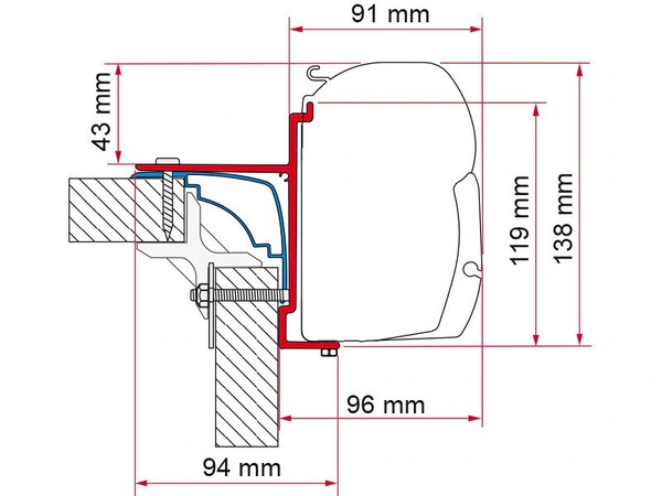 Fiamma F45 Adapter FüR Laika Ecovip/BüRstner/Hobby-image