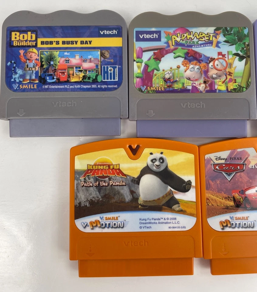 5 VTech V.Smile Pocket Game Cartridges Zayzoo Cars Bob the Builder Kung Fu Panda - Image 3 of 4