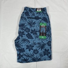 Kirkland Signature Swim Shorts, Trunks, Blue Floral, Men's XL 39-41, Lined, NEW