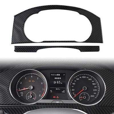 Interior Dashboard Panel Decor Trim Cover For VW Golf MK7 2014-2019 Carbon Fiber