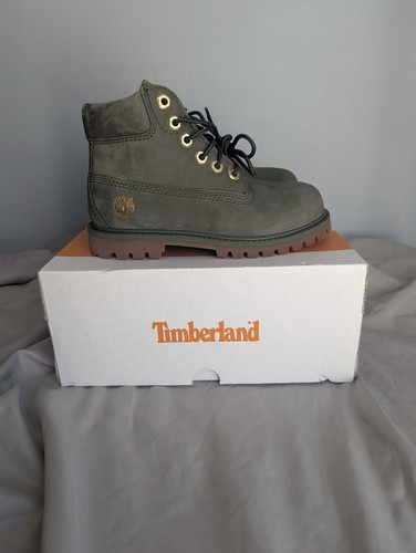 Toddlers Timberland Olive Green Nubuck Leather Outdoor Boots Size 10 - 第 1/9 張圖片