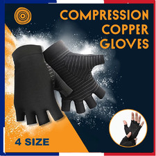 Compression Copper Arthritis Gloves Hand Wrist Brace Finger Pain Relief Support