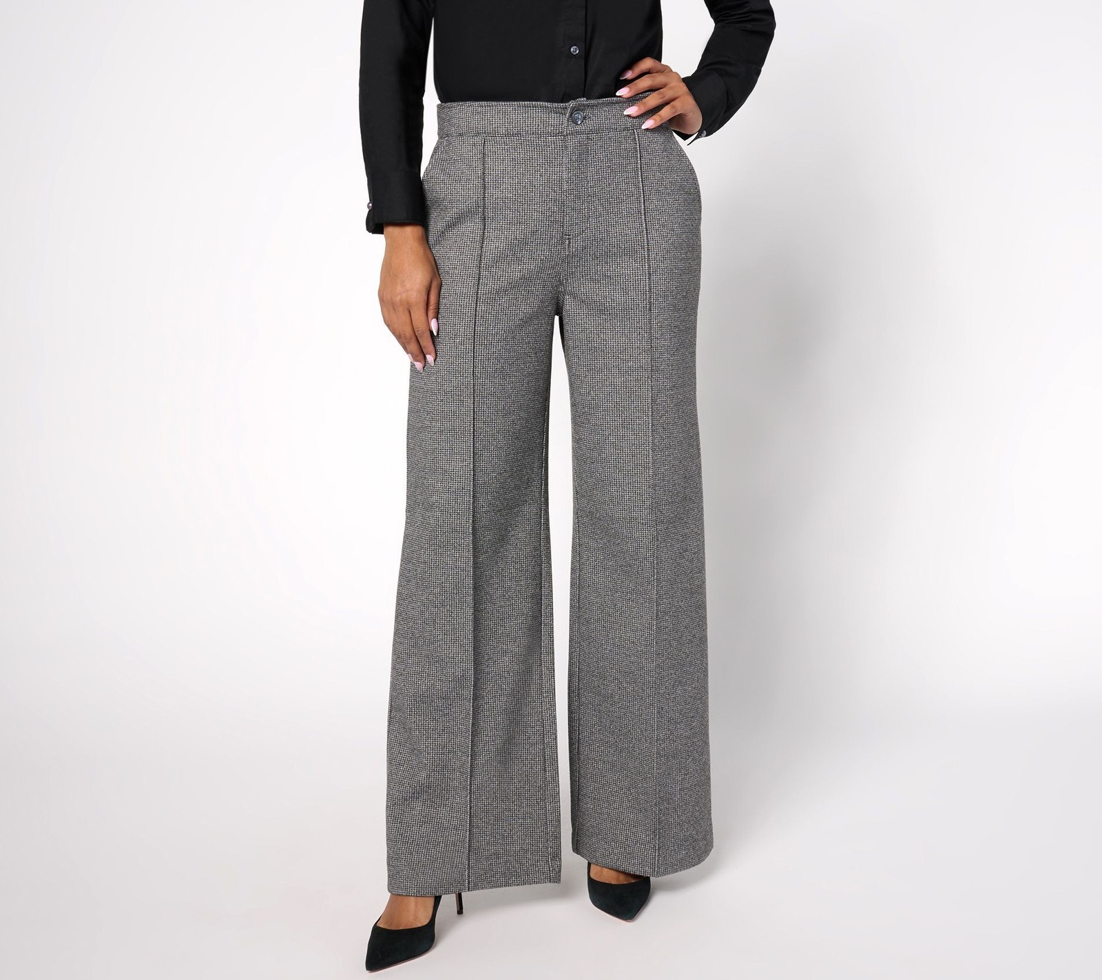 Maya J Women's Pants Sz 10 Tailored Knit Trouser Gray A670829