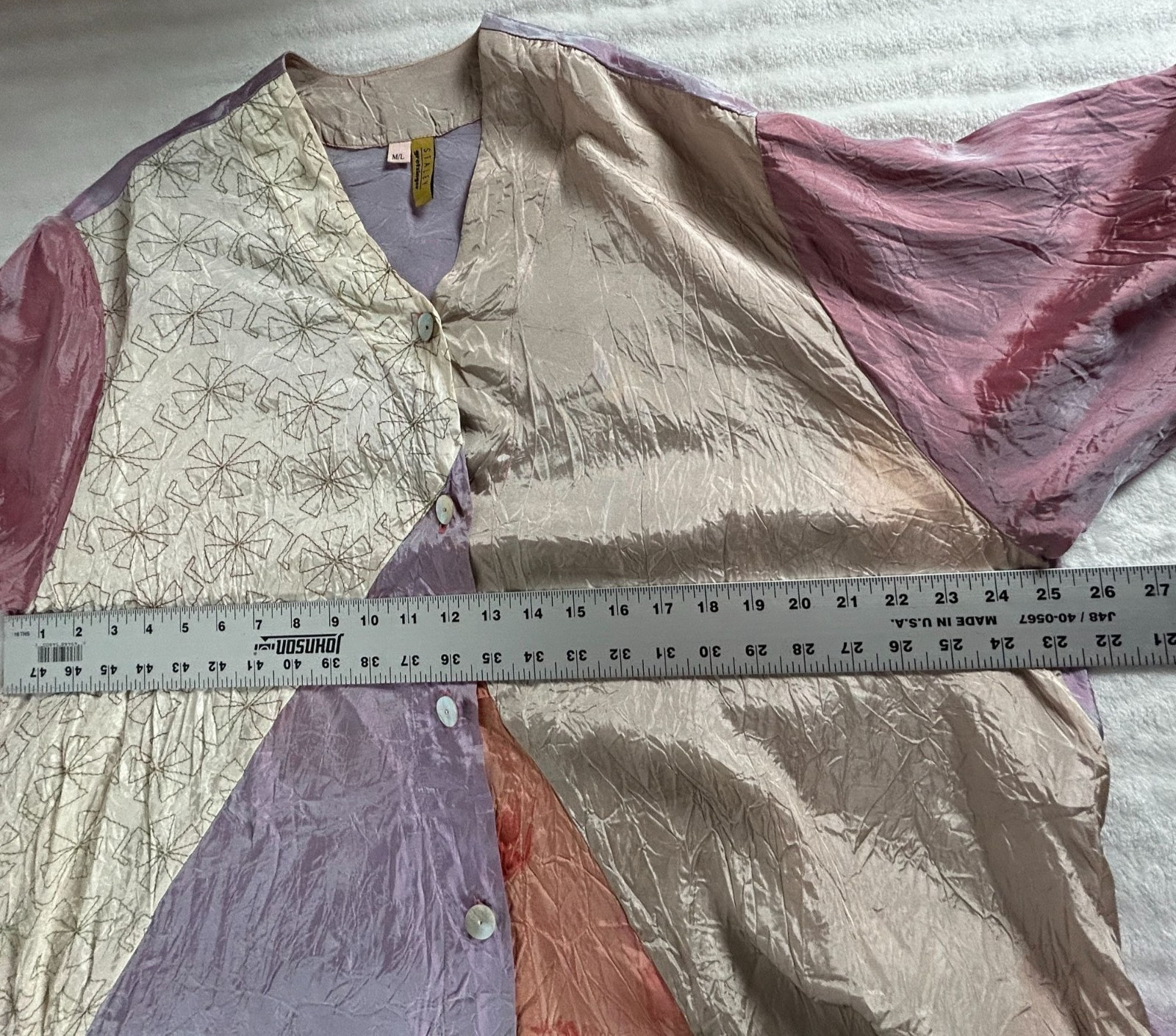 Staley Gretzinger Patchwork Crinkle Multicolor As… - image 6