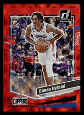 Bones Hyland 2023-24 Donruss RED INTERNATIONAL SP #1 Los Angeles Clippers *