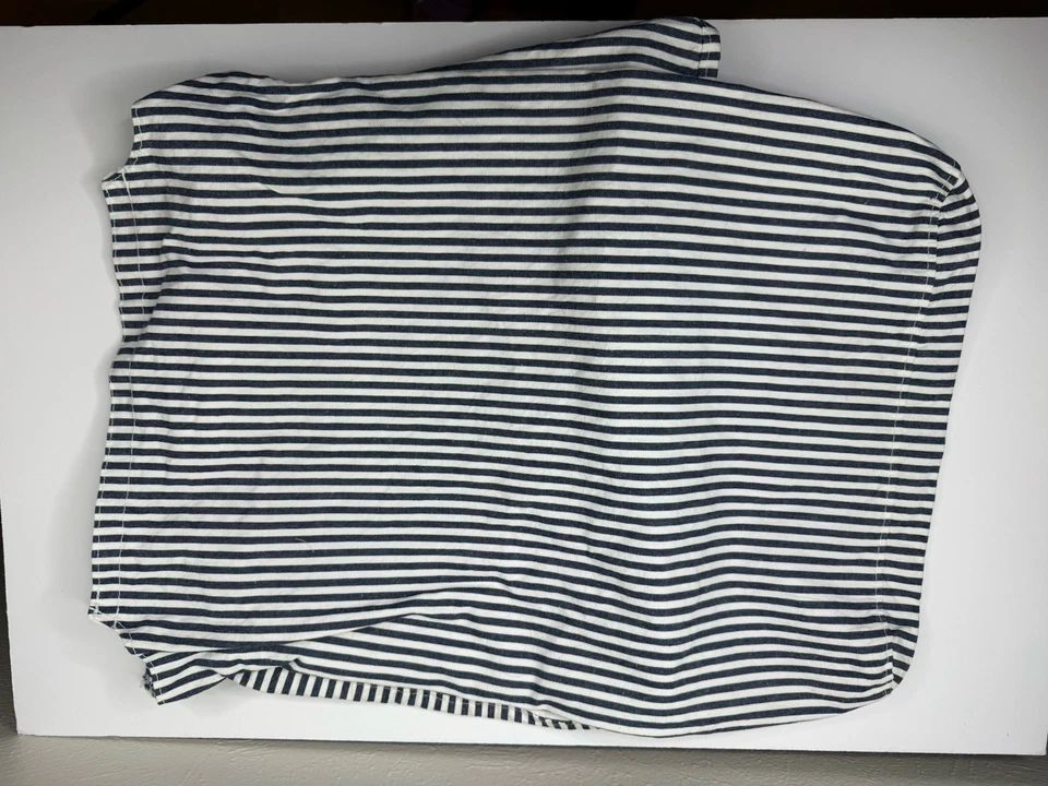 x2 IKEA Henriksdal Dining Chair Covers Slipcover Blue Ticking Striped Stripes - Image 3 of 4