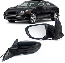 Left Driver Side Door Mirror for 2016-2021 HONDA CIVIC LX SE Sport with Power Mi