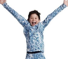 Burton Youth Kids' XS Lightweight Snowboard Ski Base Layer Top Shirt Blue