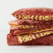 King Reversible Velvet Comforter & Sham Set Berry - Opalhouse designed with