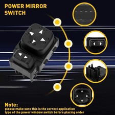 AUXITO 1X Power Mirror Switch Fits 2000-2002 Sierra 1500 2500 3500 9PIN 19259975