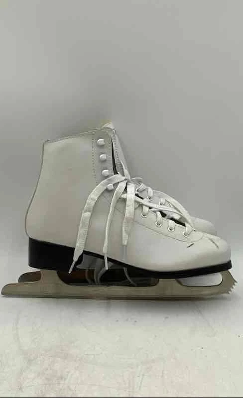 DBX Mujer Blanco Punta Redonda Con Cordones Patinaje sobre Hielo Figura Patines Talla 9 Foto 3 de 4