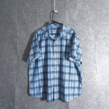 Eddie Bauer Button Down Shirt Mens 2XL Plaid Short Sleeve Casual Hiking Outdoor