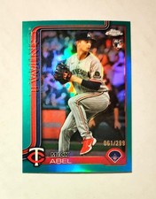 Mick Abel 2025 Topps Chrome RC TEAL REFRACTOR 288/299 Phillies #USC49 Raw W6
