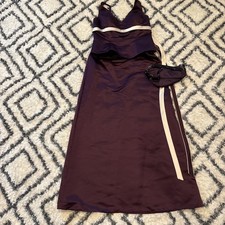 2 pc Bill Levkoff Purple Sleeveless Formal Party Dress Women Size 14 Purse