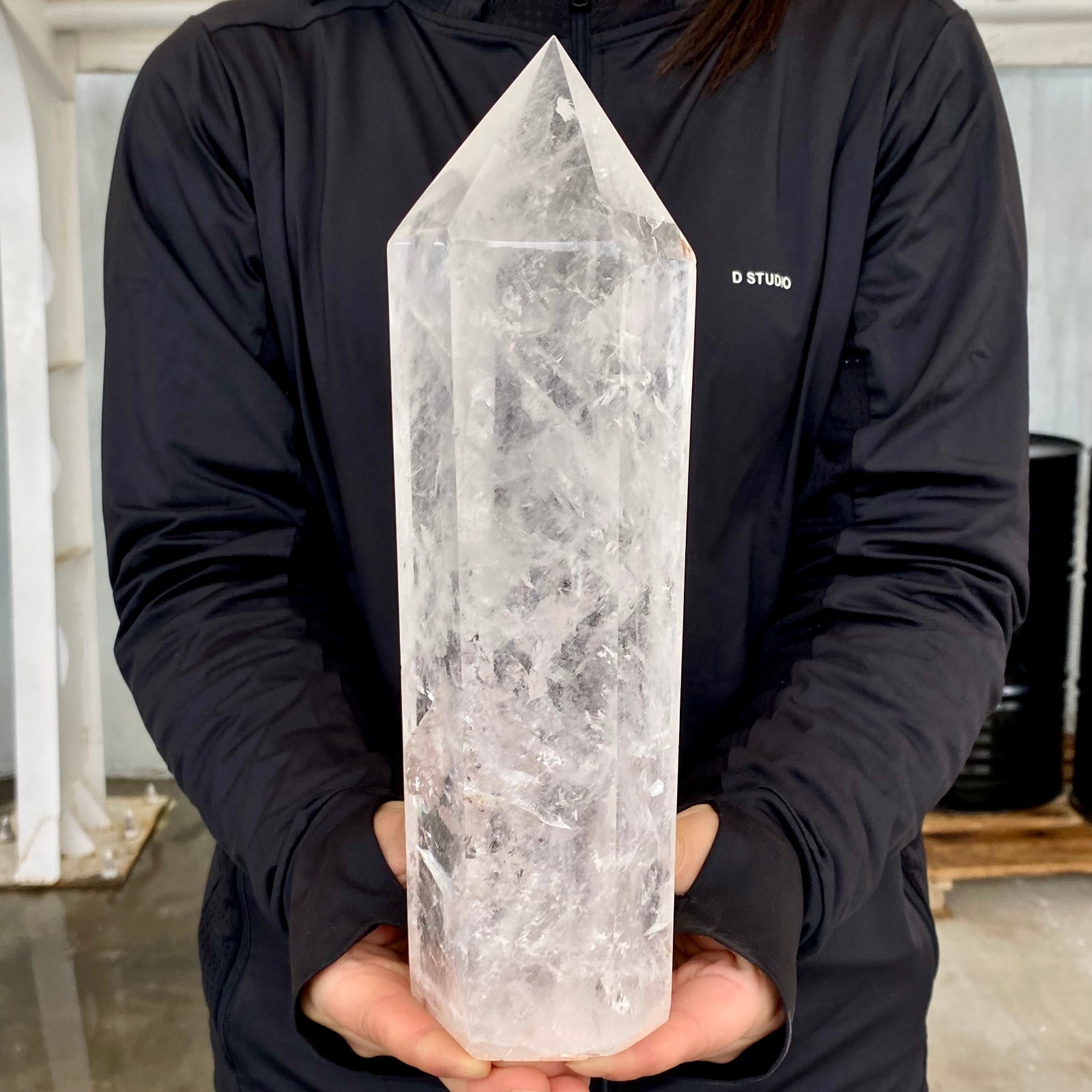 5.99LB Natural Clear Crystal Obelisk Quartz Energy Tower Point Reiki Healing Gem