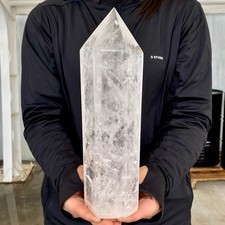 5.99LB Natural Clear Crystal Obelisk Quartz Energy Tower Point Reiki Healing Gem