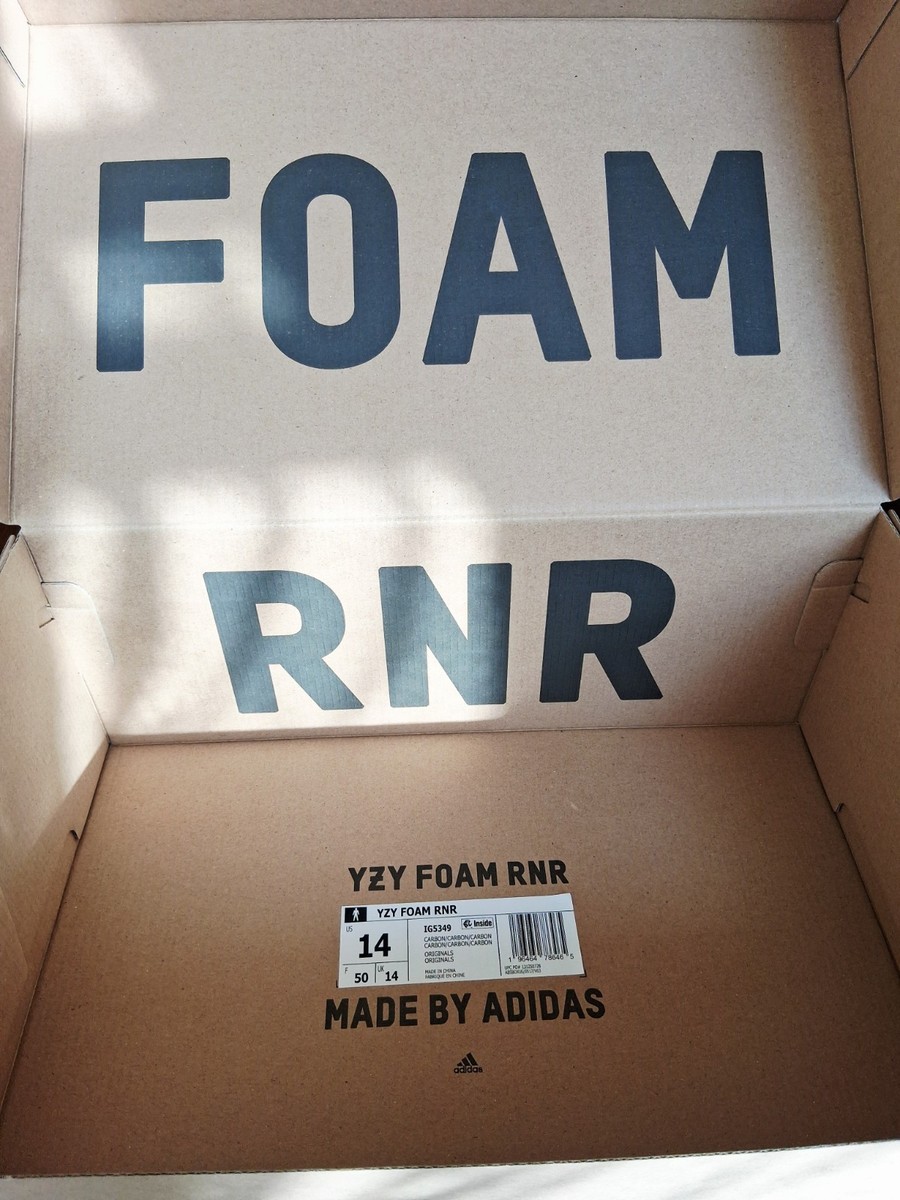 🤩 Adidas Yeezy Foam Runner YZY Foam RNR Carbon IG5349 US Size 14